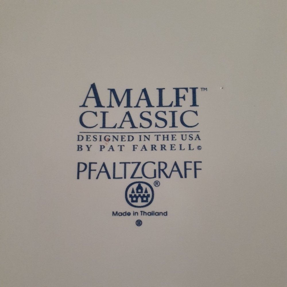 Pfaltzgraff Amalfi Classic 12-7/8" Round Glass Platter Used Twice - Picture 2 of 2
